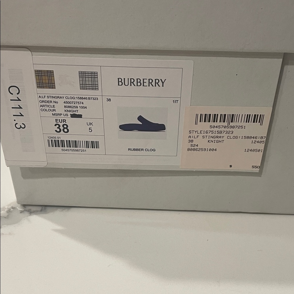 Burberry Blue Knight Clogs - Picture 8 of 8